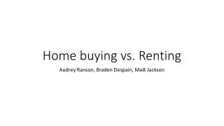 Home buying vs. Renting