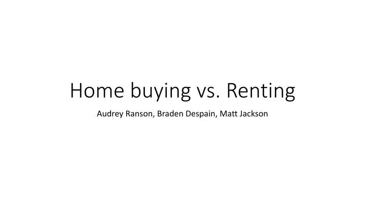 home buying vs renting