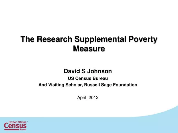 the research supplemental poverty measure