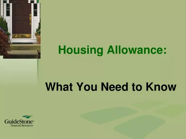 housing allowance