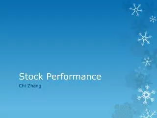 Stock Performance