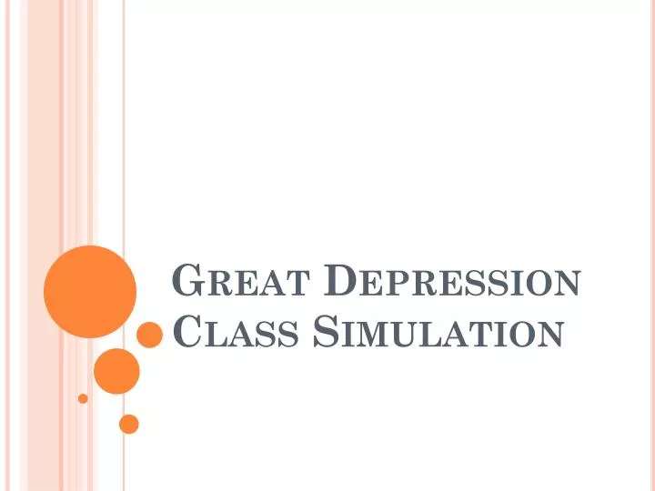 great depression class simulation