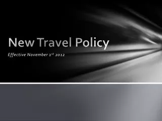 New Travel Policy