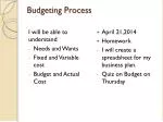 Budgeting Process - slide 1