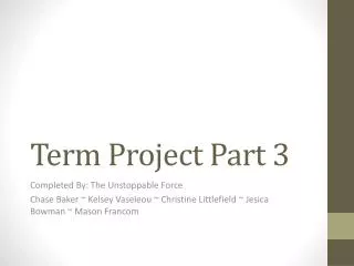 Term Project Part 3