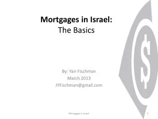 Mortgages in Israel: The Basics