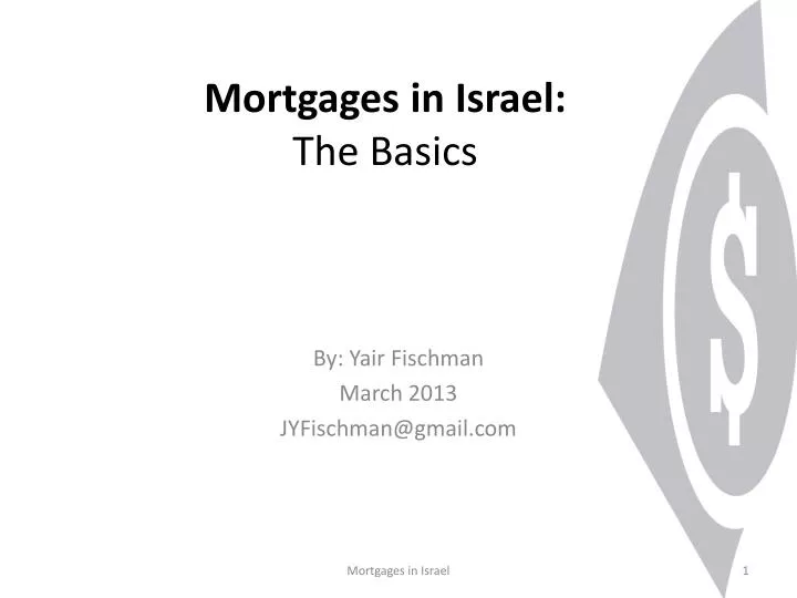 mortgages in israel the basics