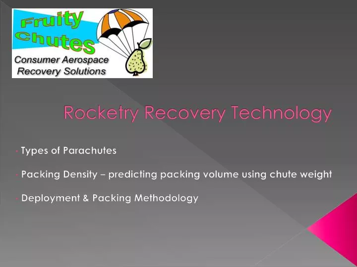 rocketry recovery technology