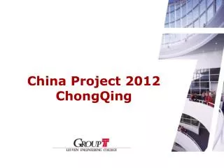 China Project 2012 ChongQing