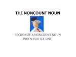 THE NONCOUNT NOUN - slide 1