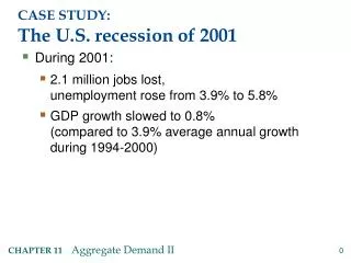 CASE STUDY: The U.S. recession of 2001