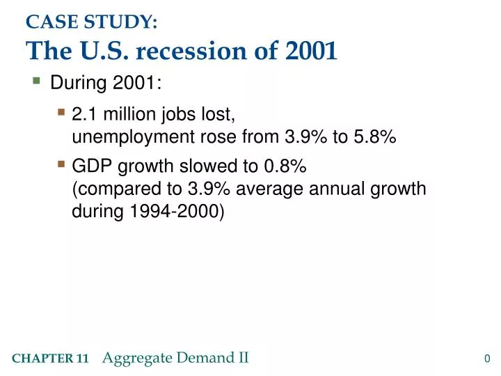 case study the u s recession of 2001
