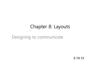 Chapter 8: Layouts