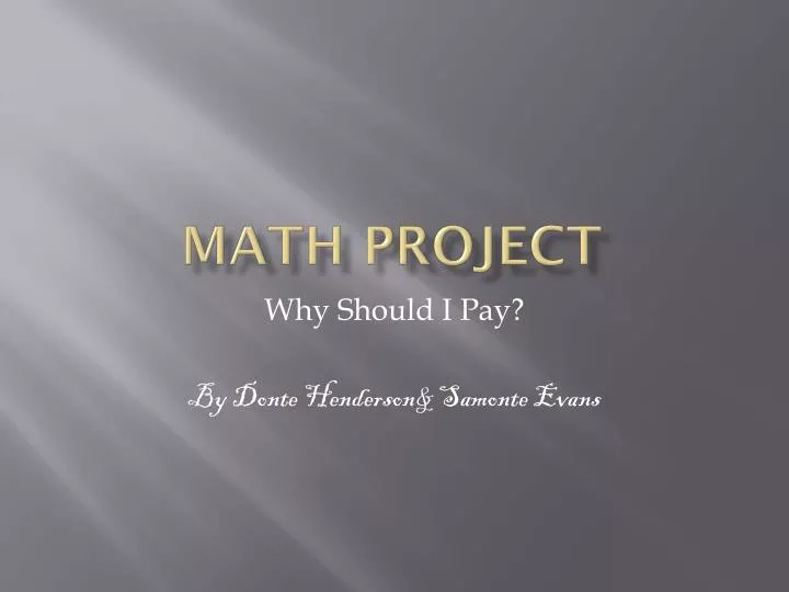 math project