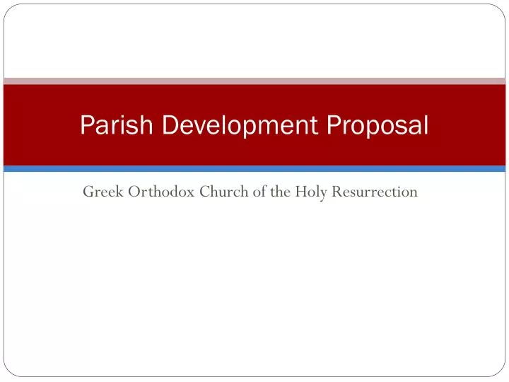 parish development proposal