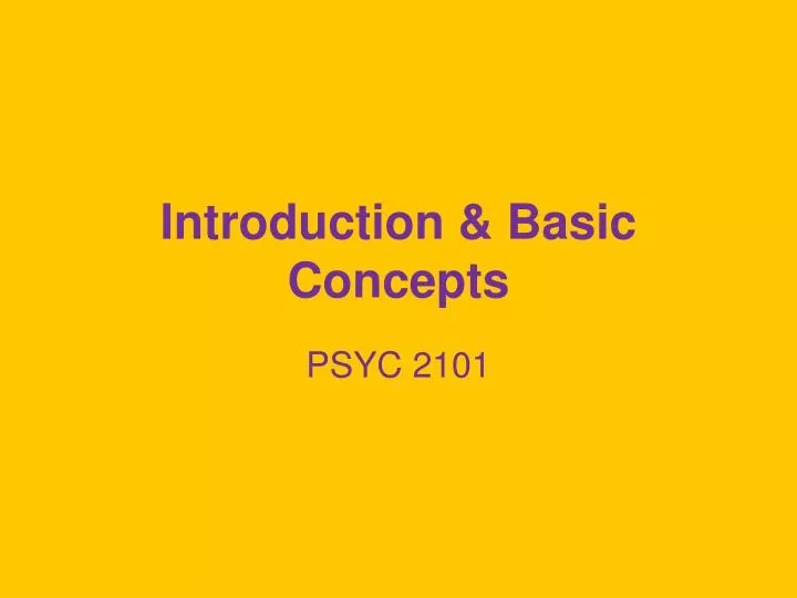 introduction basic concepts
