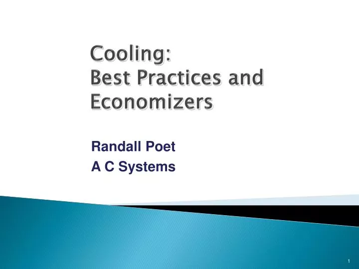 cooling best practices and economizers