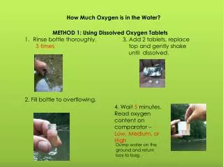 How Much Oxygen is in the Water?