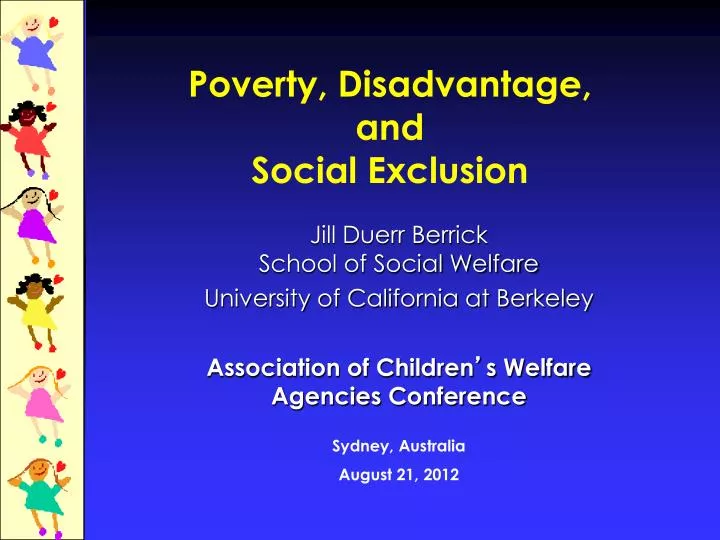 poverty disadvantage and social exclusion