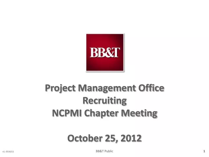 project management office recruiting ncpmi chapter meeting october 25 2012