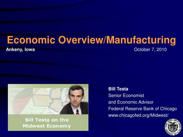 economic overview manufacturing
