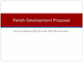 Parish Development Proposal