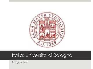 Italia: Università di Bologna