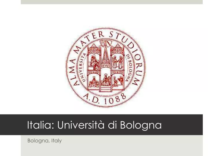 italia universit di bologna