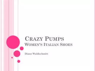 Crazy Pumps Women's Italian Shoes