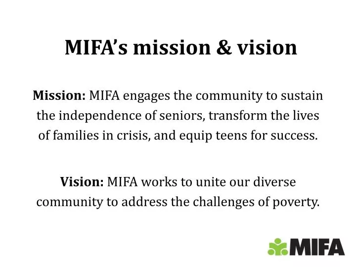 mifa s mission vision