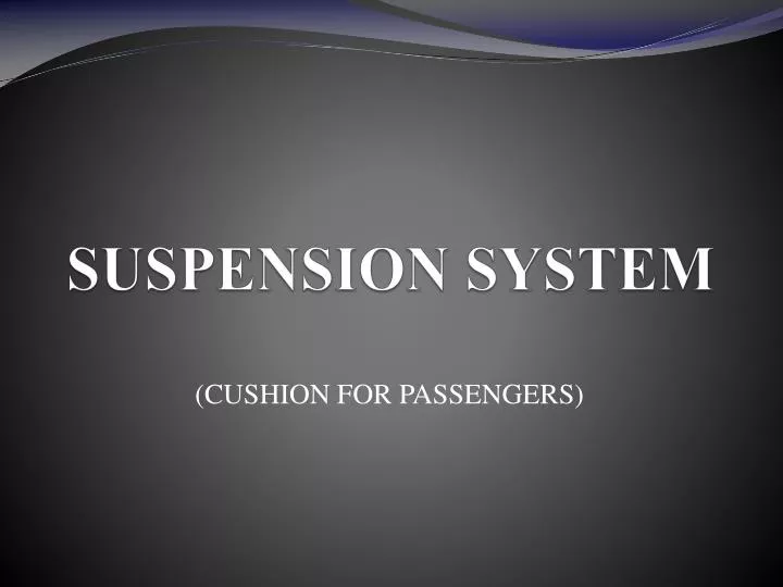 suspension system