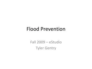 Flood Prevention