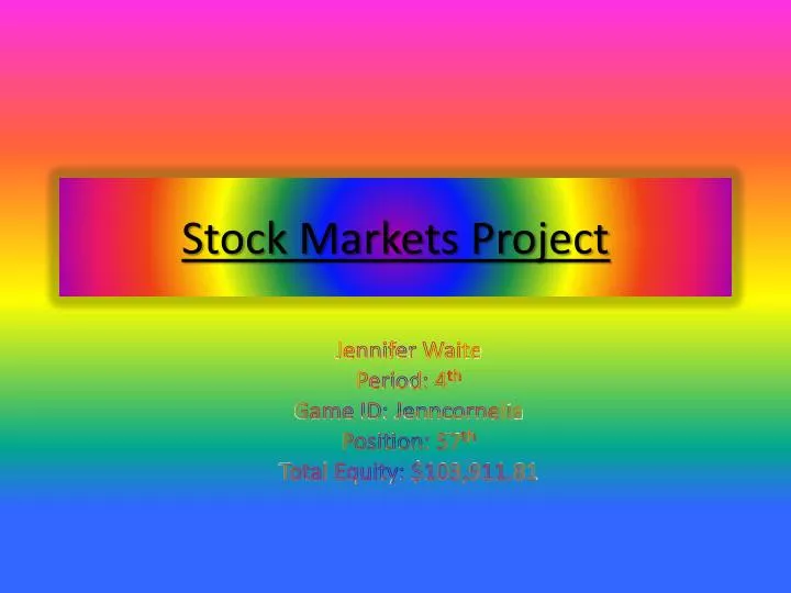 stock markets project