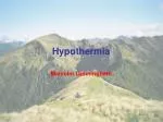 Hypothermia - slide 1