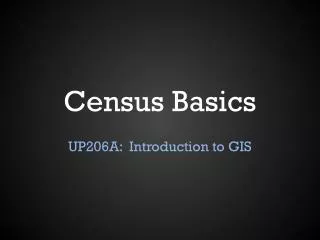 Census Basics