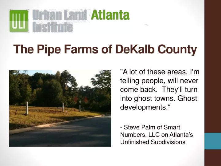 the pipe farms of dekalb county