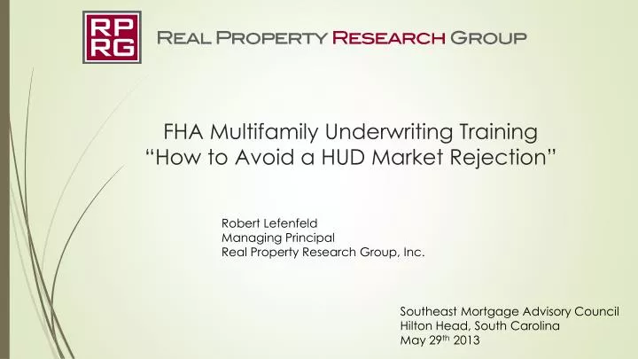 fha multifamily underwriting training how to avoid a hud market rejection