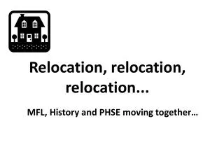 Relocation, relocation, relocation...