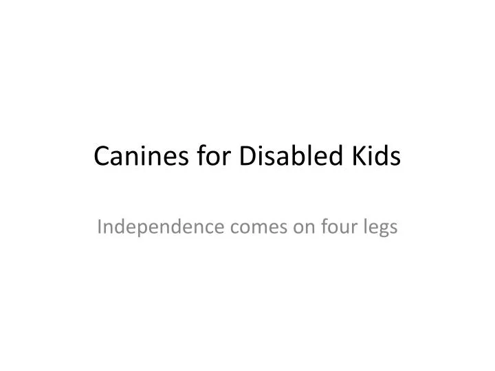 canines for disabled kids