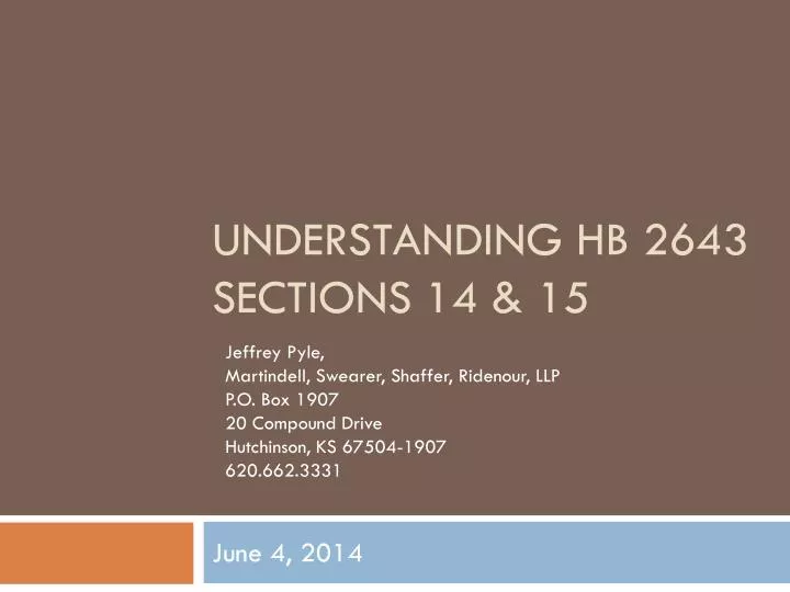 understanding hb 2643 sections 14 15
