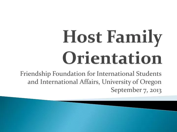 host family orientation