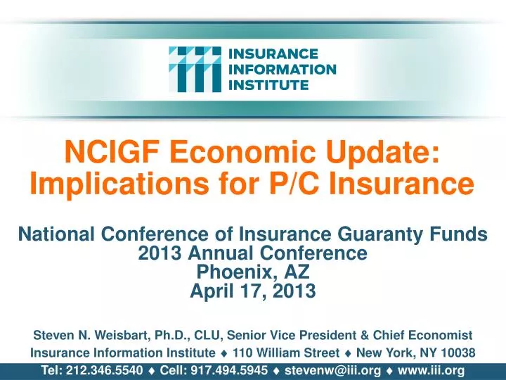 ncigf economic update implications for p c insurance