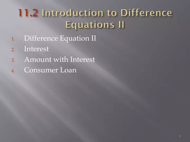 11 2 introduction to difference equations ii