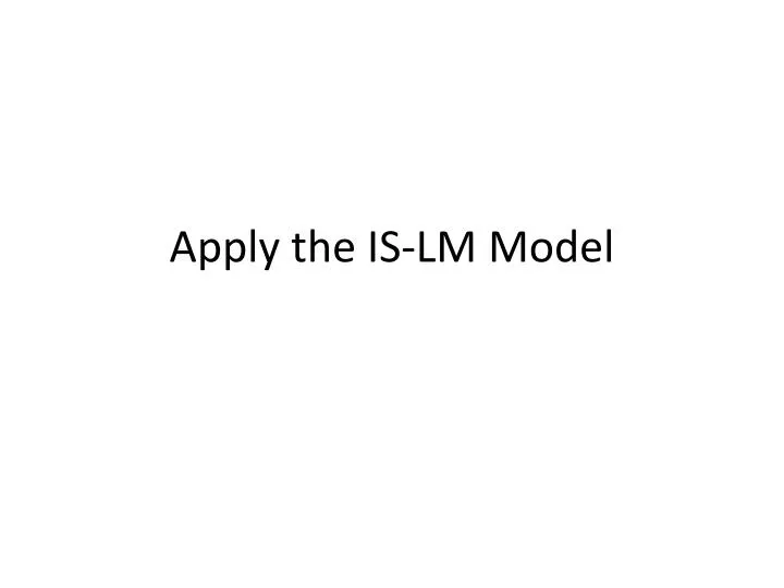 apply the is lm model