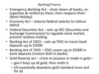 Banking/Finance
