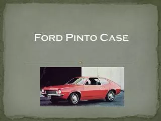 Ford Pinto Case