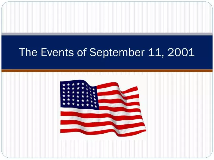 the events of september 11 2001
