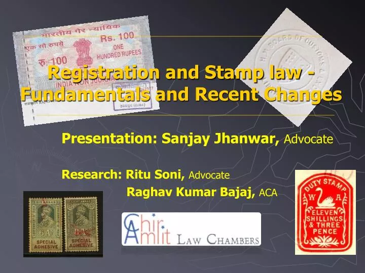 registration and stamp law fundamentals and recent changes