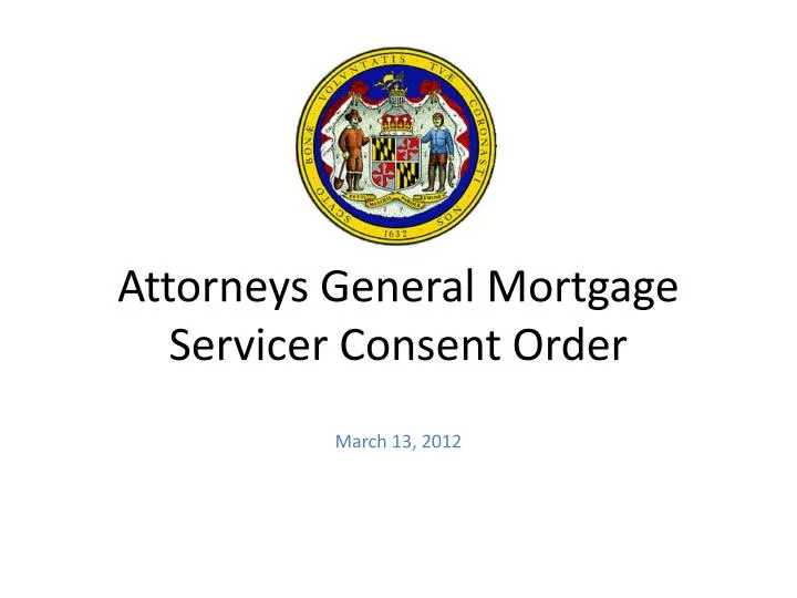 attorneys general mortgage servicer consent order