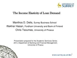 The Income Elasticity of Loan Demand